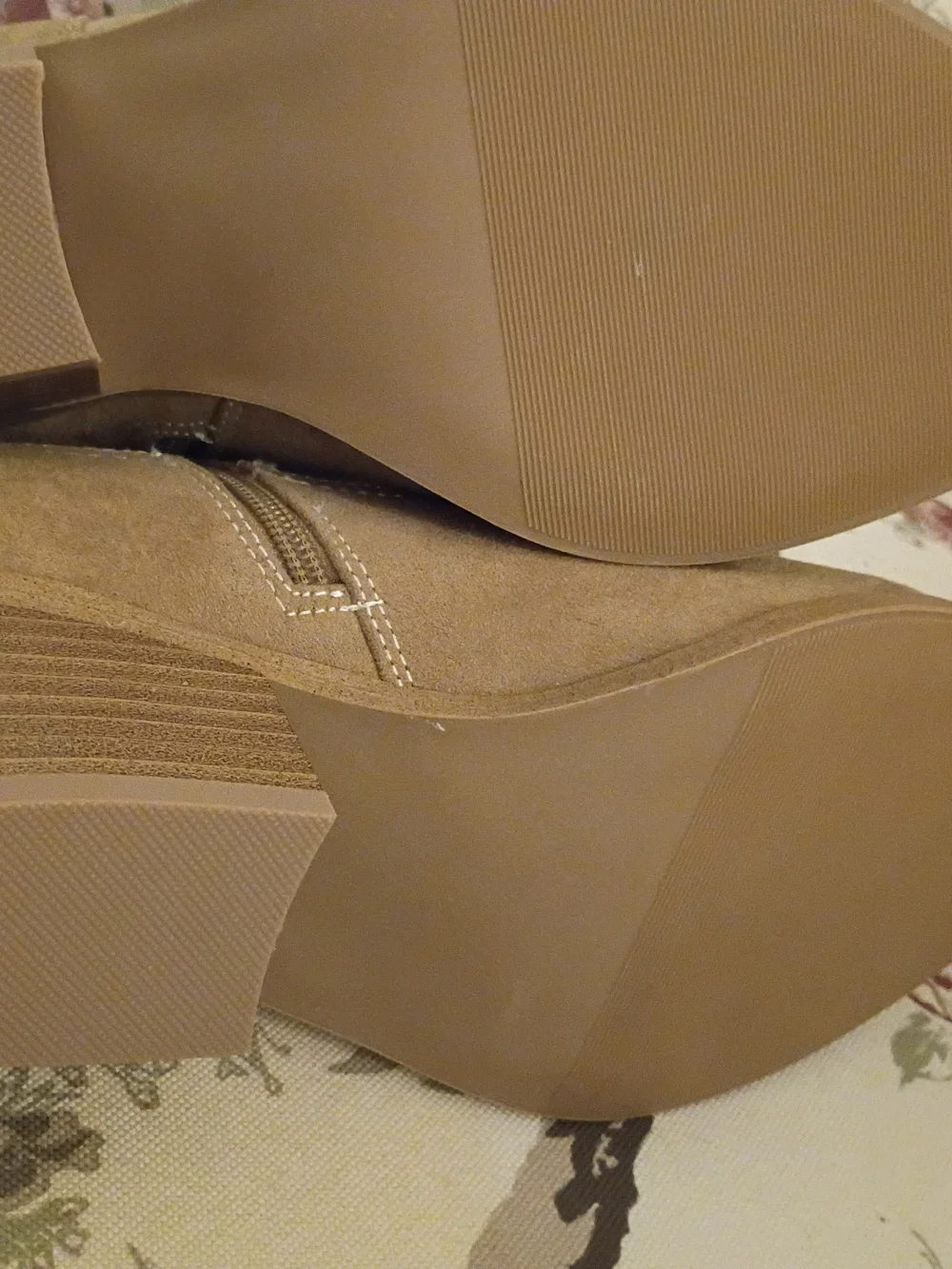 Tan Suede Ankle Boots - torrid 10w 10 Wide